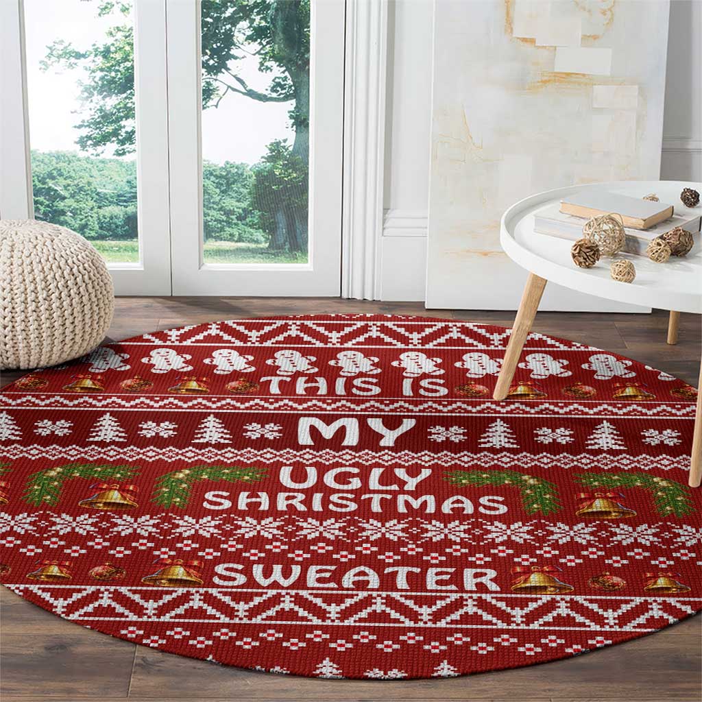 This Is My Christmas Round Carpet Xmas Holiday Patterns - Wonder Print Shop