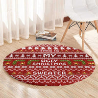 This Is My Christmas Round Carpet Xmas Holiday Patterns - Wonder Print Shop