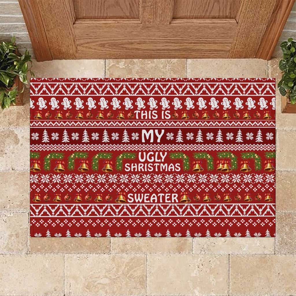 This Is My Christmas Rubber Doormat Xmas Holiday Patterns - Wonder Print Shop