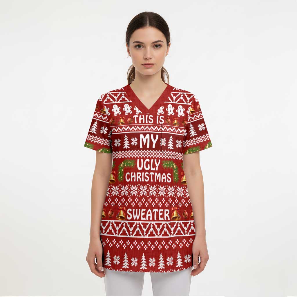 This Is My Christmas Scrub Top Xmas Holiday Patterns - Wonder Print Shop