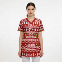 This Is My Christmas Scrub Top Xmas Holiday Patterns - Wonder Print Shop