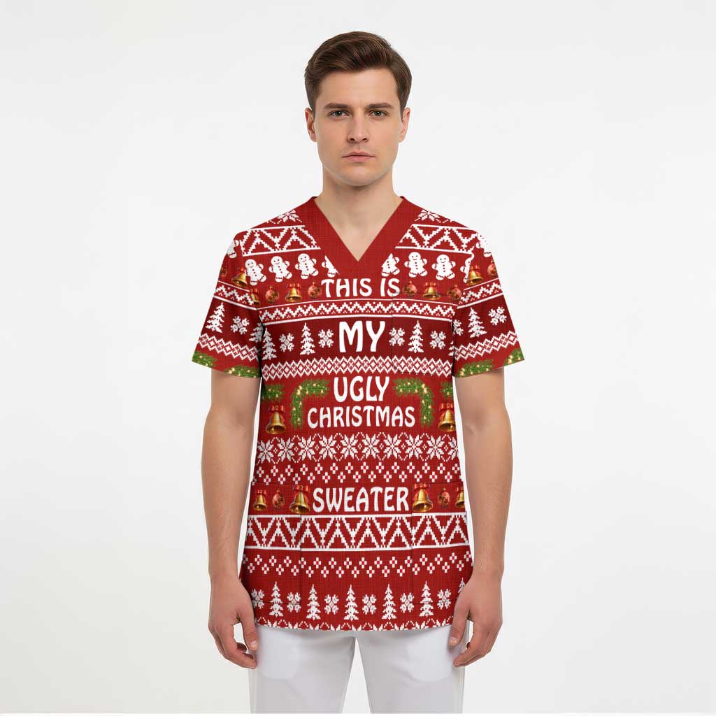 This Is My Christmas Scrub Top Xmas Holiday Patterns - Wonder Print Shop