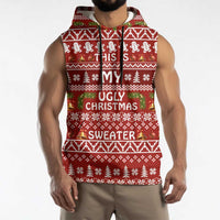 This Is My Christmas Sleeveless Hoodie Xmas Holiday Patterns - Wonder Print Shop
