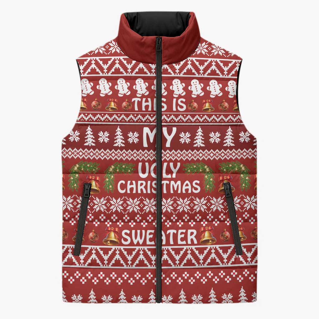 This Is My Christmas Sleeveless Puffer Jacket Xmas Holiday Patterns - Wonder Print Shop