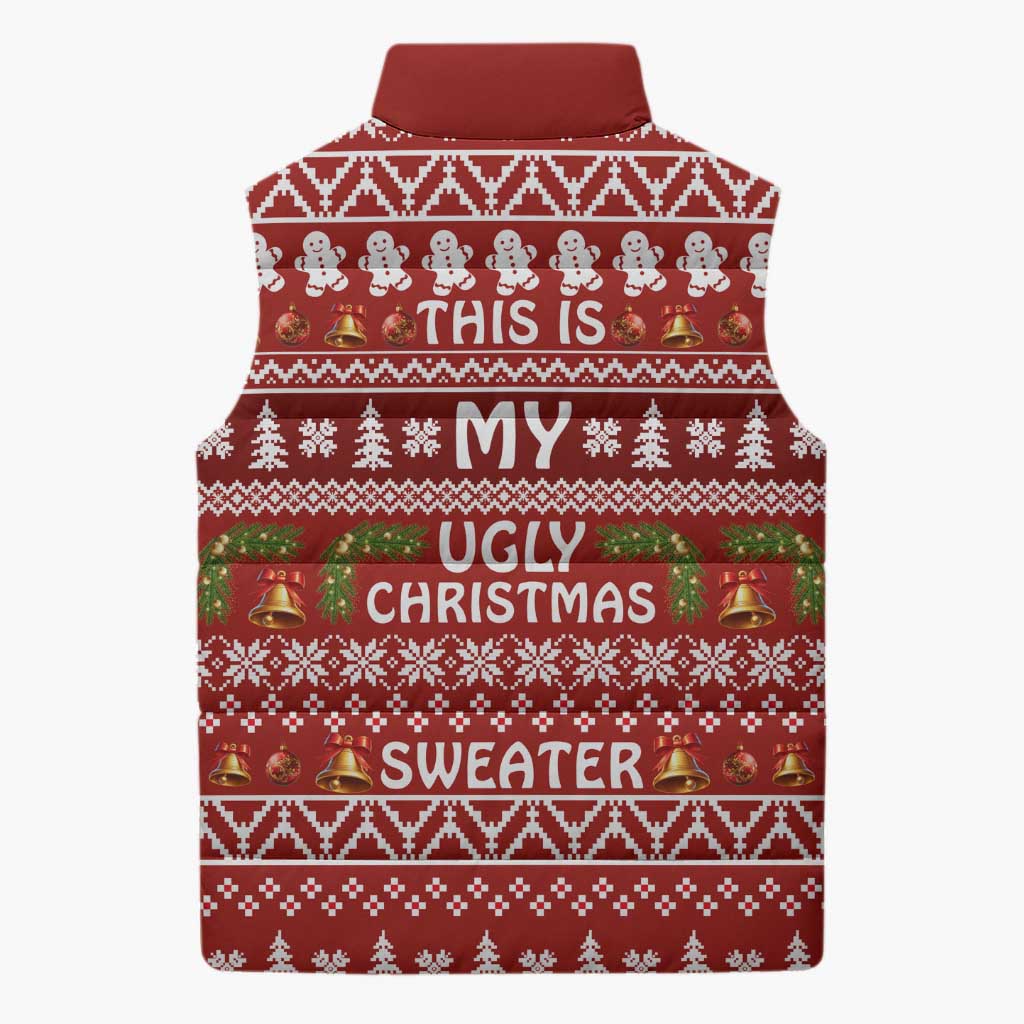 This Is My Christmas Sleeveless Puffer Jacket Xmas Holiday Patterns - Wonder Print Shop