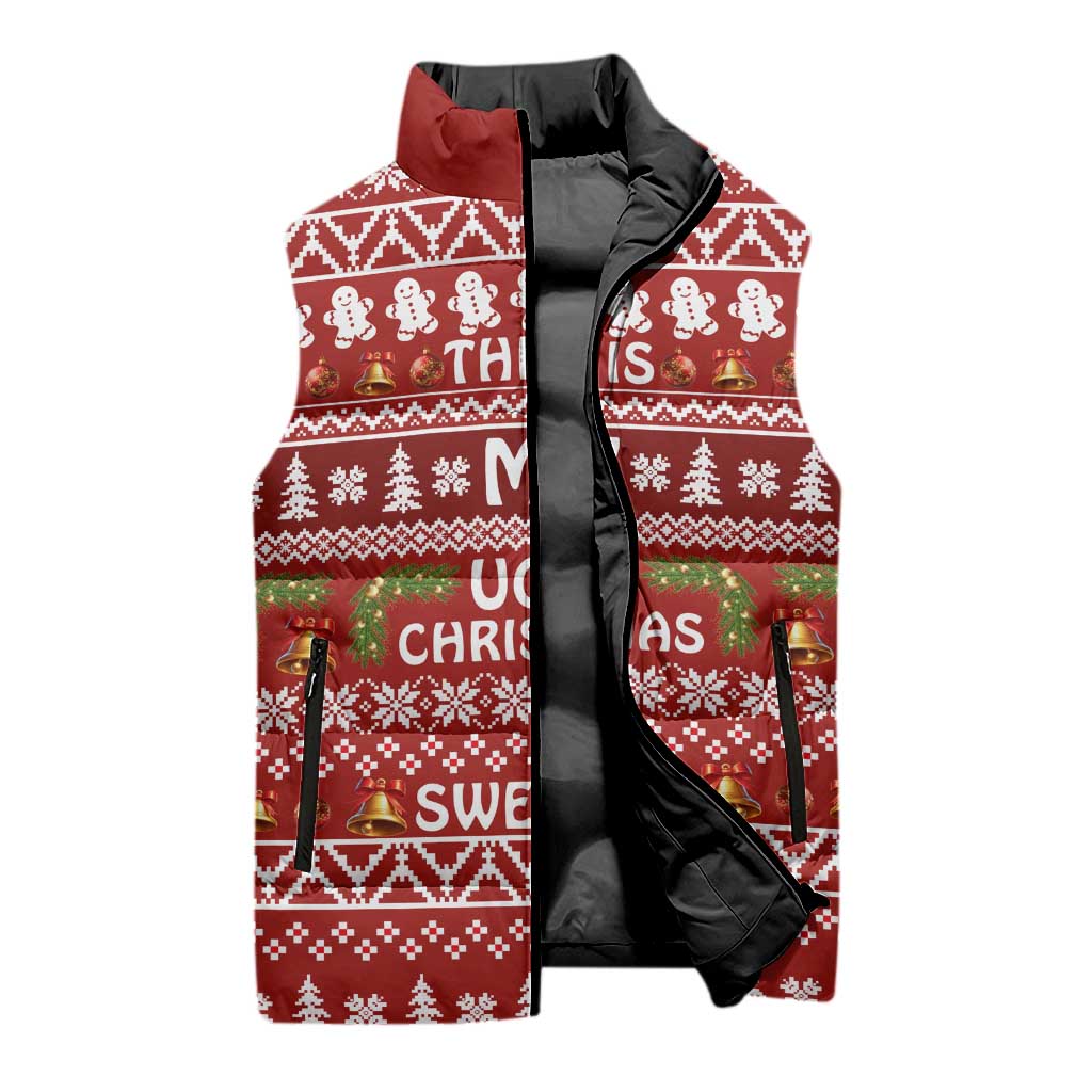 This Is My Christmas Sleeveless Puffer Jacket Xmas Holiday Patterns - Wonder Print Shop