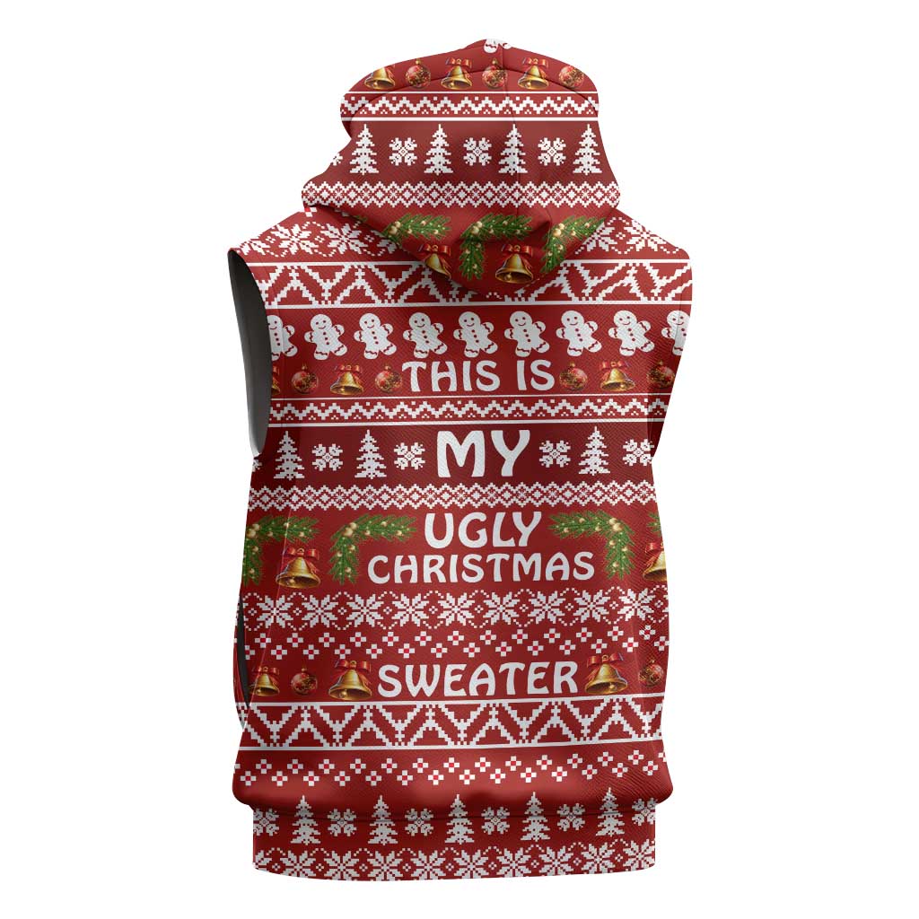 This Is My Christmas Sleeveless Zip Hoodie Xmas Holiday Patterns - Wonder Print Shop