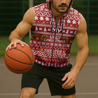 This Is My Christmas Sleeveless Zip Hoodie Xmas Holiday Patterns - Wonder Print Shop
