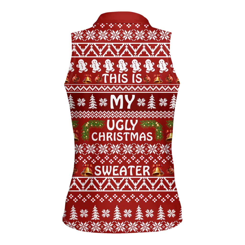 This Is My Christmas Women Sleeveless Polo Shirt Xmas Holiday Patterns - Wonder Print Shop