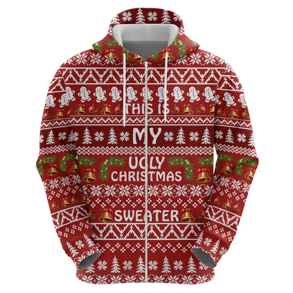 This Is My Christmas Zip Hoodie Xmas Holiday Patterns - Wonder Print Shop