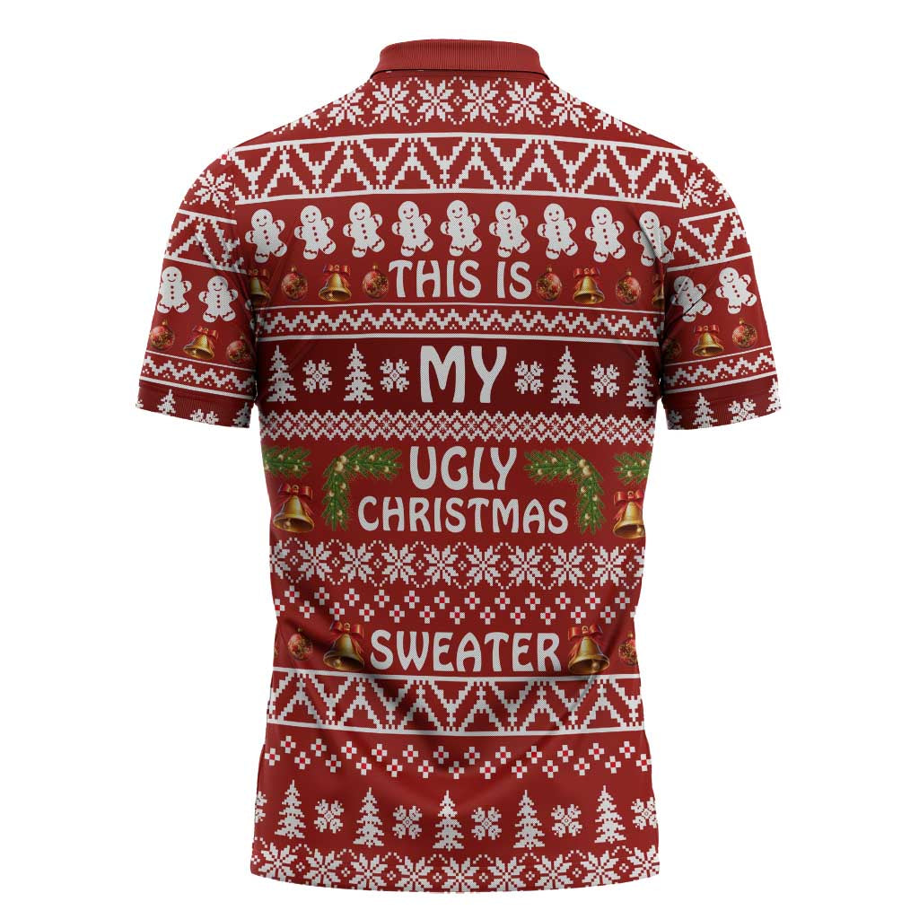 This Is My Christmas Zipper Polo Shirt Xmas Holiday Patterns - Wonder Print Shop