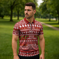 This Is My Christmas Zipper Polo Shirt Xmas Holiday Patterns - Wonder Print Shop