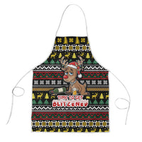 Time To Get Blitzened Christmas Apron Xmas Holiday Patterns - Wonder Print Shop