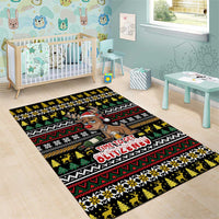 Time To Get Blitzened Christmas Area Rug Xmas Holiday Patterns - Wonder Print Shop