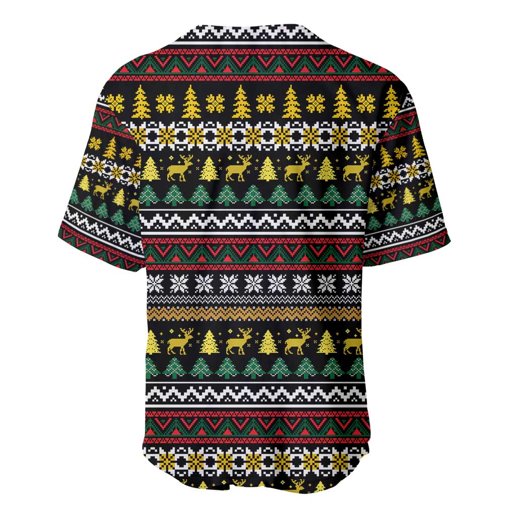 Time To Get Blitzened Christmas Baseball Jersey Xmas Holiday Patterns - Wonder Print Shop