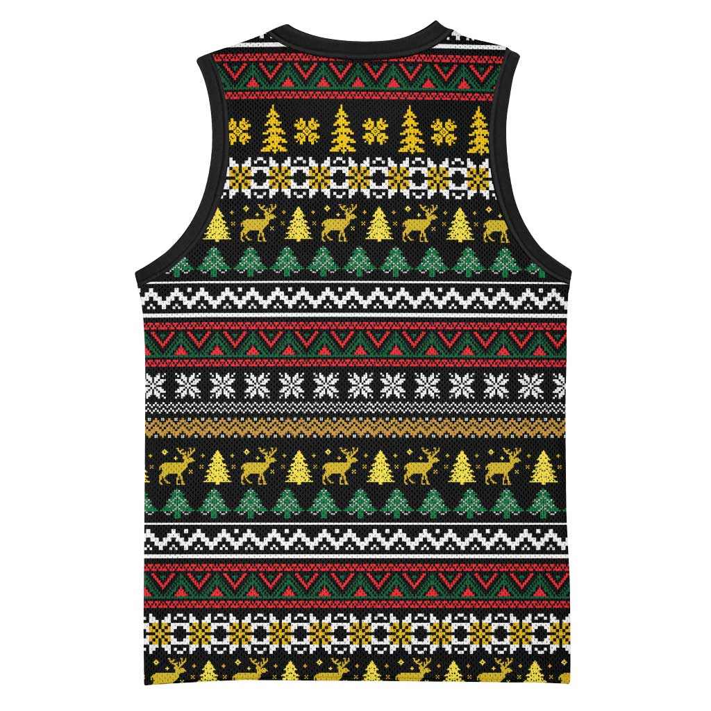 Time To Get Blitzened Christmas Basketball Jersey Xmas Holiday Patterns - Wonder Print Shop