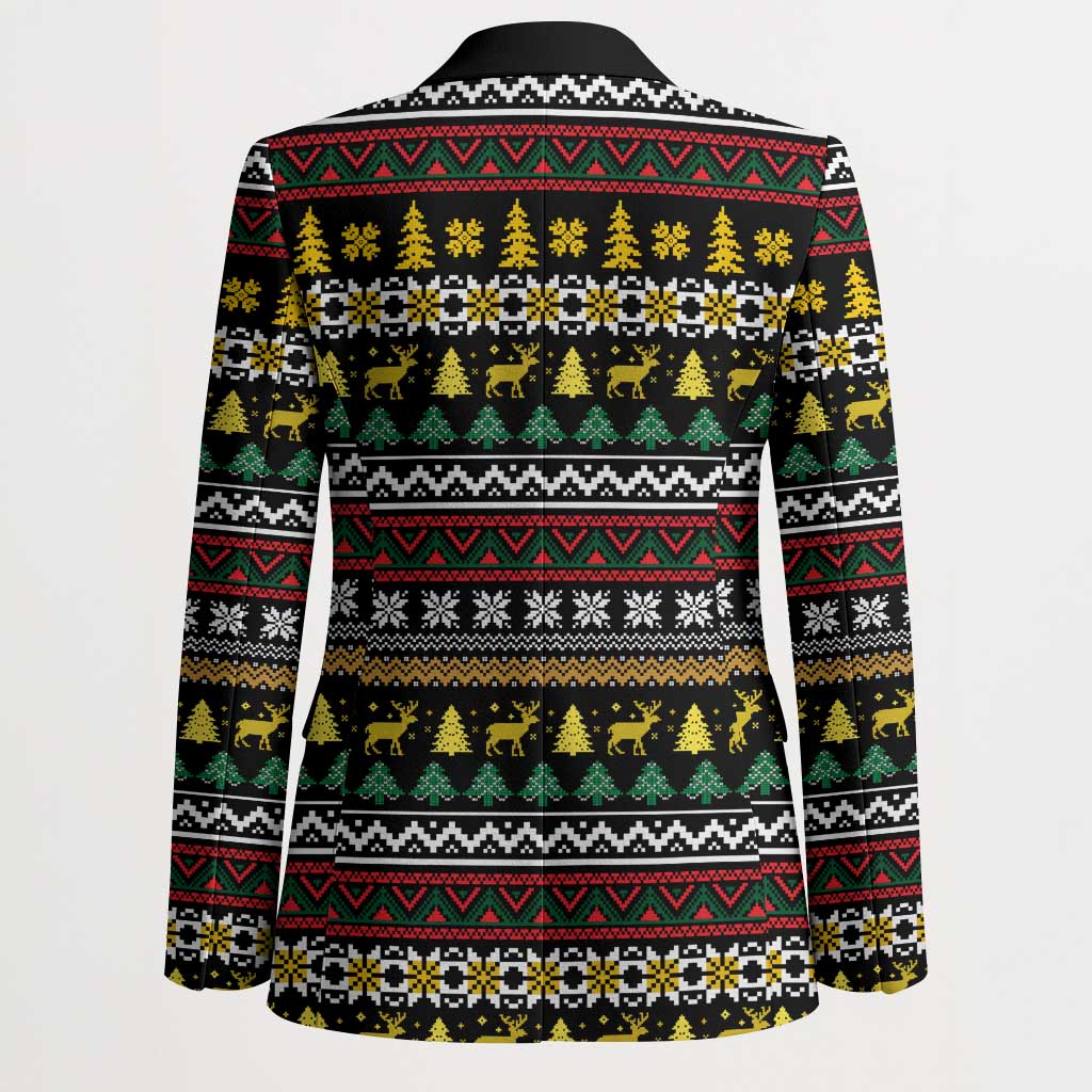 Time To Get Blitzened Christmas Blazer Xmas Holiday Patterns - Wonder Print Shop