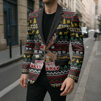 Time To Get Blitzened Christmas Blazer Xmas Holiday Patterns - Wonder Print Shop