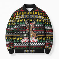 Time To Get Blitzened Christmas Bomber Puffer Jacket Xmas Holiday Patterns - Wonder Print Shop