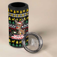 Time To Get Blitzened Christmas 4 in 1 Can Cooler Tumbler Xmas Holiday Patterns - Wonder Print Shop