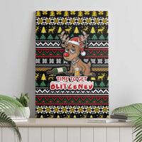 Time To Get Blitzened Christmas Canvas Wall Art Xmas Holiday Patterns - Wonder Print Shop