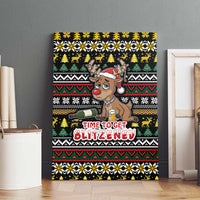Time To Get Blitzened Christmas Canvas Wall Art Xmas Holiday Patterns - Wonder Print Shop