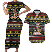 Time To Get Blitzened Christmas Couples Matching Short Sleeve Bodycon Dress and Hawaiian Shirt Xmas Holiday Patterns - Wonder Print Shop