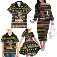 Time To Get Blitzened Christmas Family Matching Off The Shoulder Long Sleeve Dress and Hawaiian Shirt Xmas Holiday Patterns - Wonder Print Shop