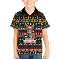 Time To Get Blitzened Christmas Family Matching Off The Shoulder Long Sleeve Dress and Hawaiian Shirt Xmas Holiday Patterns - Wonder Print Shop