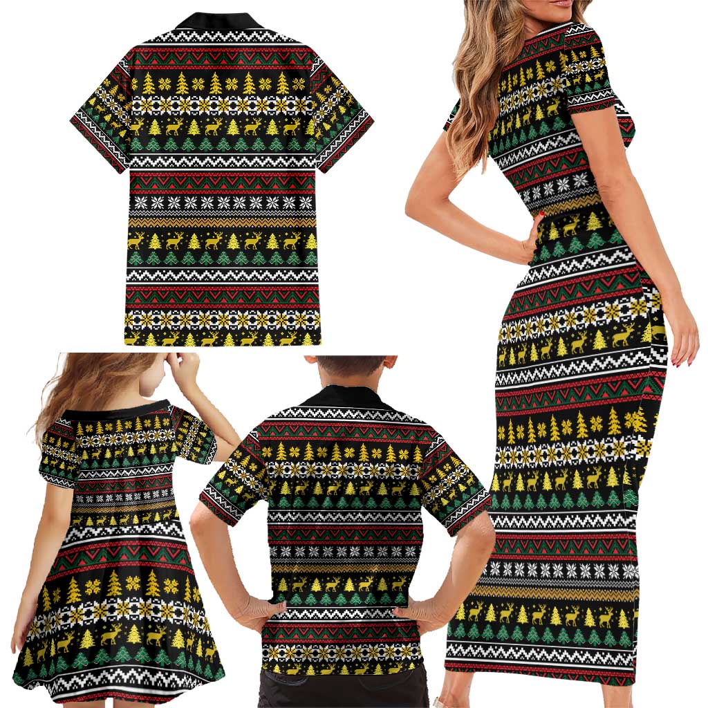 Time To Get Blitzened Christmas Family Matching Short Sleeve Bodycon Dress and Hawaiian Shirt Xmas Holiday Patterns - Wonder Print Shop