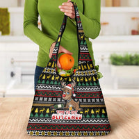 Time To Get Blitzened Christmas Grocery Bag Xmas Holiday Patterns - Wonder Print Shop