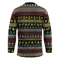 Time To Get Blitzened Christmas Hockey Jersey Xmas Holiday Patterns - Wonder Print Shop