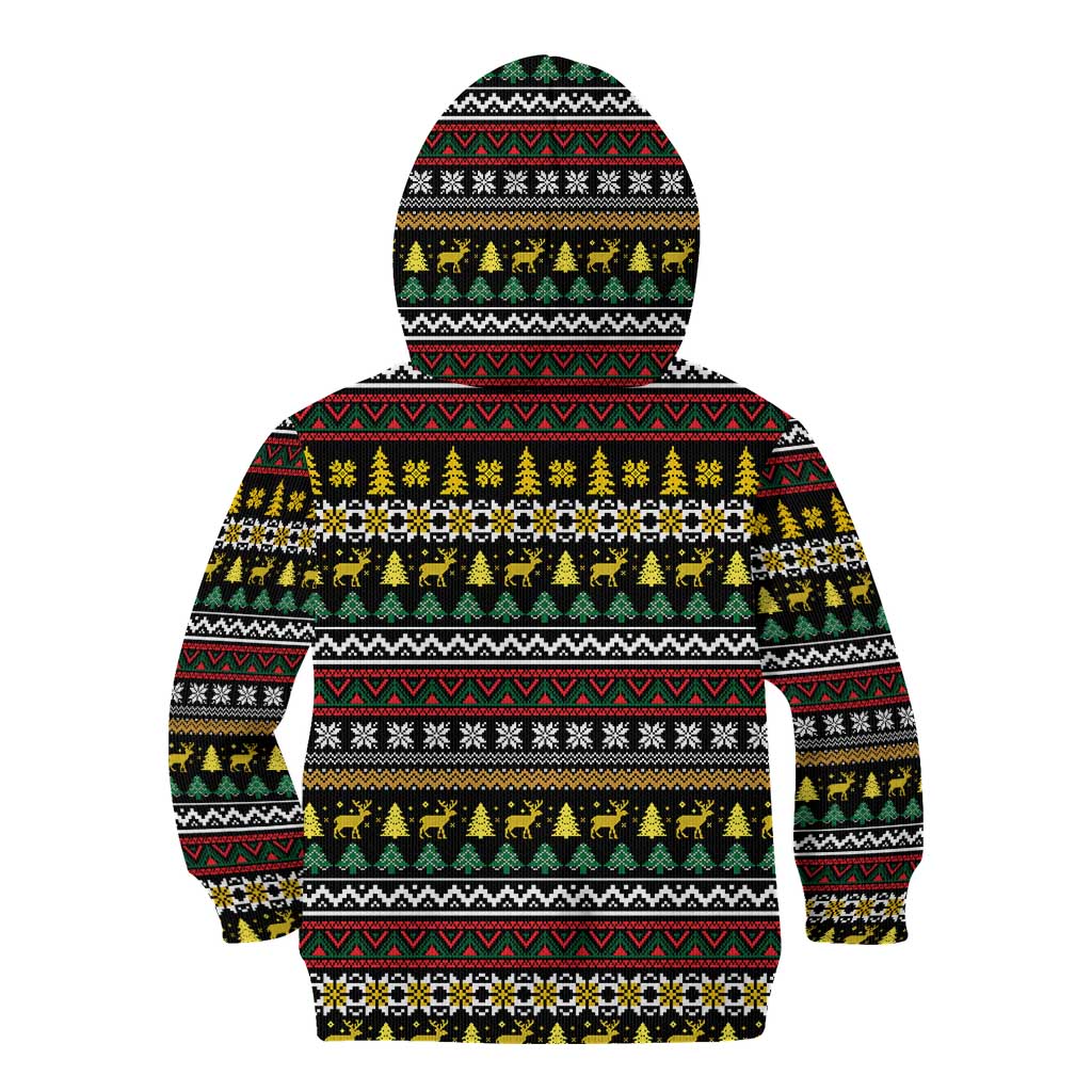 Time To Get Blitzened Christmas Kid Hoodie Xmas Holiday Patterns - Wonder Print Shop