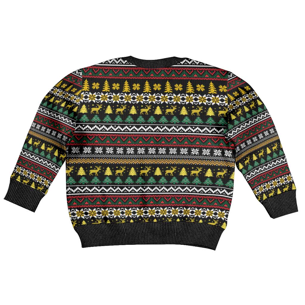 Time To Get Blitzened Christmas Kid Ugly Christmas Sweater Xmas Holiday Patterns - Wonder Print Shop