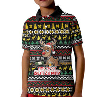 Time To Get Blitzened Christmas Kid Polo Shirt Xmas Holiday Patterns - Wonder Print Shop