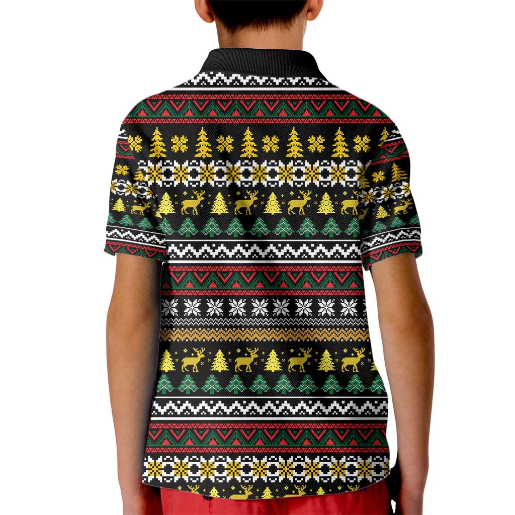 Time To Get Blitzened Christmas Kid Polo Shirt Xmas Holiday Patterns - Wonder Print Shop