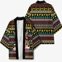 Time To Get Blitzened Christmas Kimono Xmas Holiday Patterns - Wonder Print Shop