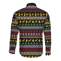 Time To Get Blitzened Christmas Long Sleeve Button Shirt Xmas Holiday Patterns - Wonder Print Shop