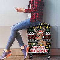 Time To Get Blitzened Christmas Luggage Cover Xmas Holiday Patterns - Wonder Print Shop