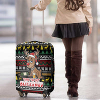 Time To Get Blitzened Christmas Luggage Cover Xmas Holiday Patterns - Wonder Print Shop