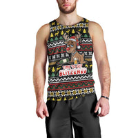 Time To Get Blitzened Christmas Men Tank Top Xmas Holiday Patterns - Wonder Print Shop