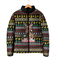 Time To Get Blitzened Christmas Padded Jacket Xmas Holiday Patterns - Wonder Print Shop