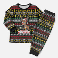 Time To Get Blitzened Christmas Pajama Set Xmas Holiday Patterns - Wonder Print Shop