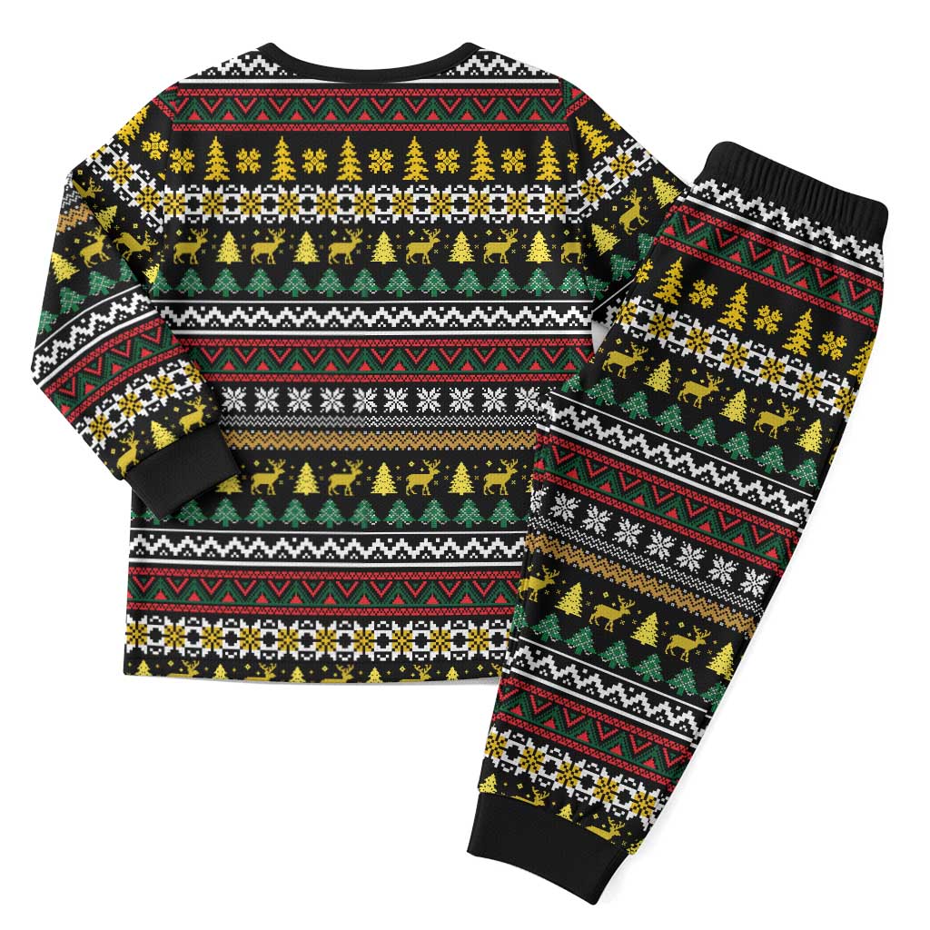 Time To Get Blitzened Christmas Pajama Set Xmas Holiday Patterns - Wonder Print Shop