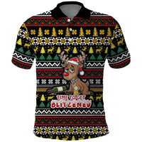 Time To Get Blitzened Christmas Polo Shirt Xmas Holiday Patterns - Wonder Print Shop