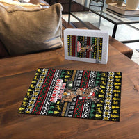 Time To Get Blitzened Christmas Puzzle Xmas Holiday Patterns - Wonder Print Shop