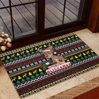Time To Get Blitzened Christmas Rubber Doormat Xmas Holiday Patterns - Wonder Print Shop