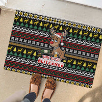 Time To Get Blitzened Christmas Rubber Doormat Xmas Holiday Patterns - Wonder Print Shop