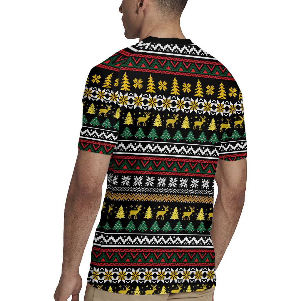Time To Get Blitzened Christmas Rugby Jersey Xmas Holiday Patterns - Wonder Print Shop
