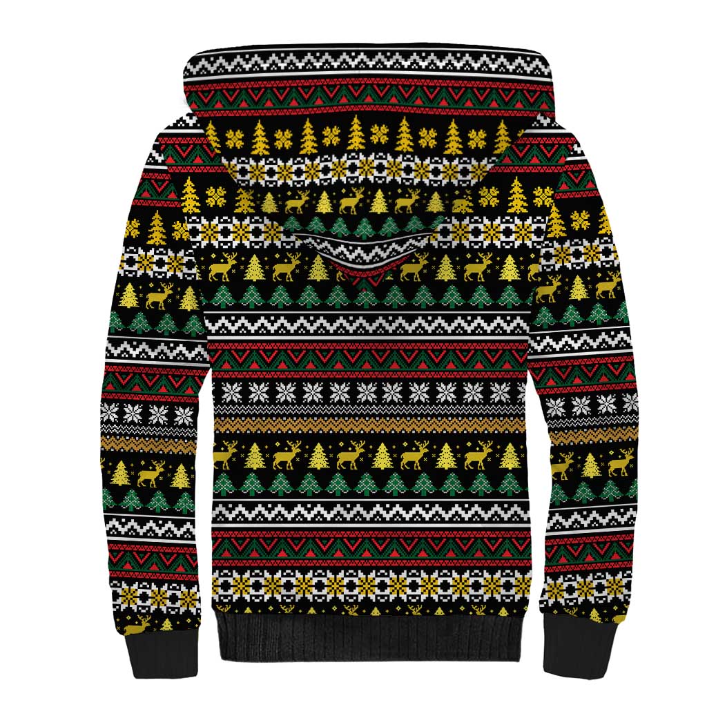 Time To Get Blitzened Christmas Sherpa Hoodie Xmas Holiday Patterns - Wonder Print Shop